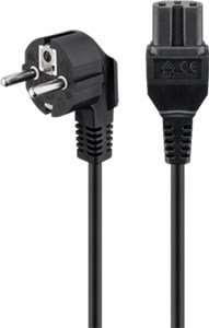 Angled Connection Cable with hot-condition coupler, 2 m, Black