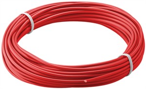 Izolowany przewód miedziany, 10 m, czerwony