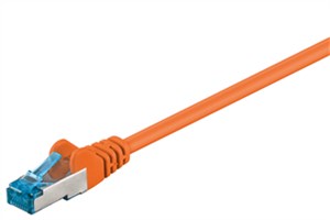 CAT 6A kabel krosowy, S/FTP (PiMF), pomarańczowy, 2 m