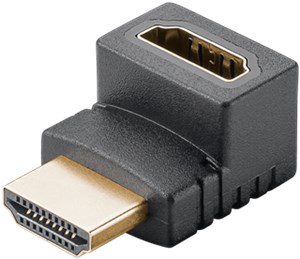 HDMI™-Winkeladapter 90° vertikal, 8K @ 60 Hz, vergoldet