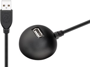 Câble de Rallonge USB 2.0 Hi-Speed avec Support, noir