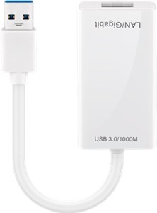 USB 3.0 Adaptateur Réseau Gigabit-Ethernet, Blanc