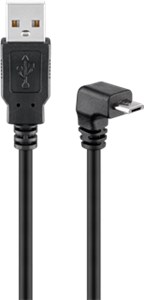 Câble Hi-Speed USB 2.0 90°, noir