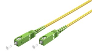 Câble à Fibre Optique (FTTH), Singlemode (OS2) Yellow, jaune (Simplex), 15 m