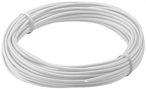 Izolowany przewód miedziany, 10 m, biały