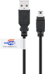 Câble Hi-Speed USB 2.0 avec Certificat USB, Noir